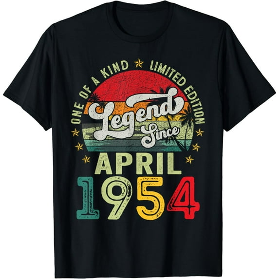 Legends since April 1954 70 Year Old 70th Birthday Gifts Men T-Shirt