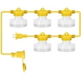 thumbnail image 1 of Legental 50FT LED Temporary Work Light String - 10 Sockets & Bulbs Included, 5W 5000K Daylight, UL Listed, Durable 18-Gauge Wire for Job Sites, Workshops, Warehouses, 1 of 5