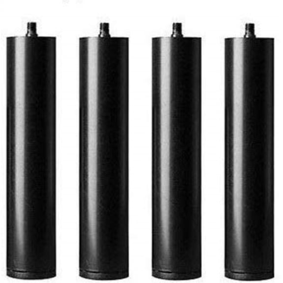 leggett & platt adjustable bed 11" inch riser legs, set of 4, black ...