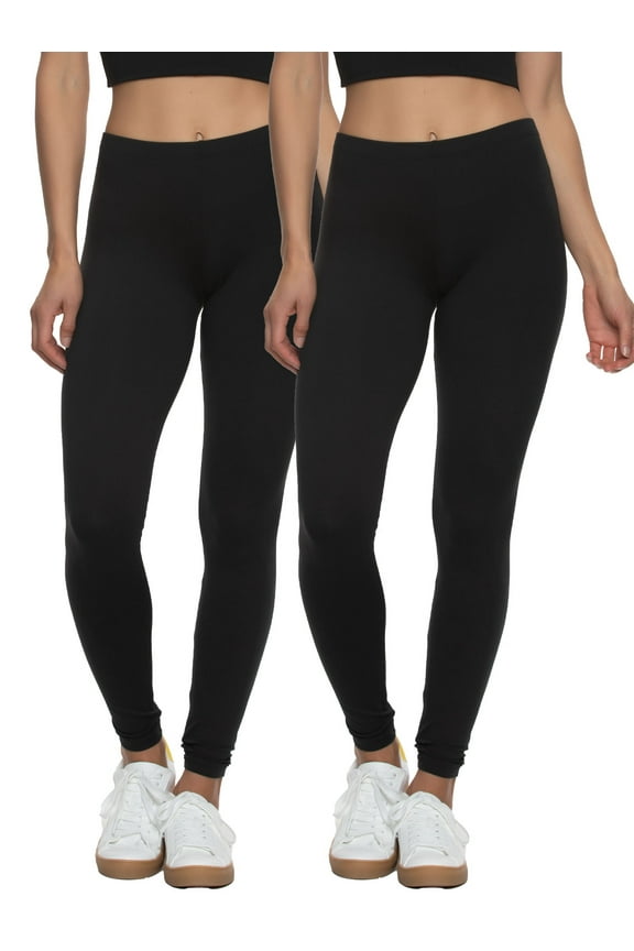 Velvety Super Soft Lightweight Leggings 2-Pack - For Women - Yoga Pants, Workout Clothes