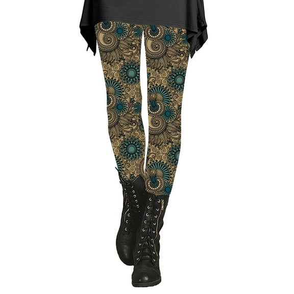 Legging for Women Autumn and Winter Artistic Printed Soft Stretchy Pants Leggings