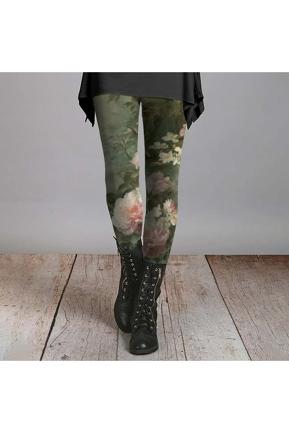 Legging for Women Autumn and Winter Artistic Printed Soft Stretchy Pants Leggings