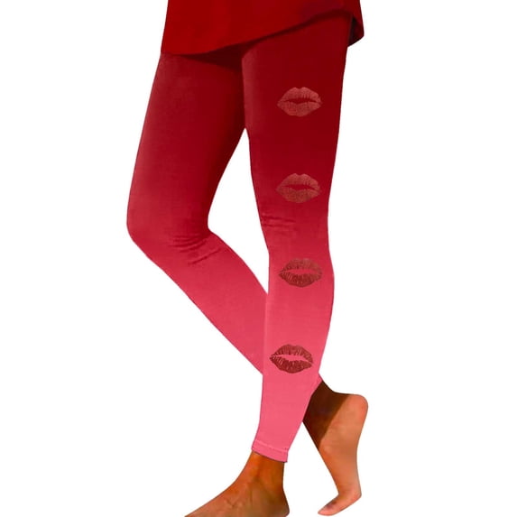 Leggings Cute Love Heart Print Graphic Valentine Tight Tight Jean Leggings for Women Tummy Control Cotton Leggings with Pockets Womens Pajama Bottoms