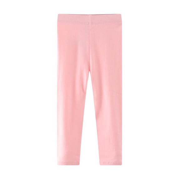 Leggings Elastic Waist Pant for Girls Solid Color Stretch Long Pants Tights Comfortable Bottoms
