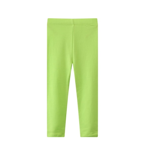 Leggings Elastic Waist Pant for Girls Solid Color Stretch Long Pants Tights Comfortable Bottoms