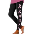 thumbnail image 1 of Leggings For Women Breast Cancer Awareness Pink Ribbon Graphic Breathable Seamless Casual Buttery Soft Leggings, 1 of 6