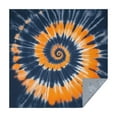 thumbnail image 1 of Orange Blue Tie Dye Mandala Pattern Square Tablecloth,Waterproof Square Table Cover,Wipeable Spillproof Washable Table Cover for Home Kitchen Party Decor 52"x52"(132x132cm), 1 of 6
