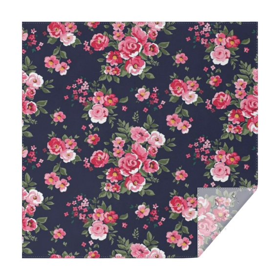 Pioneer Flower Floral Print Pattern Square Tablecloth,Waterproof Square Table Cover,Wipeable Spillproof Washable Table Cover for Home Kitchen Party Decor 42"X42"(107x107cm)