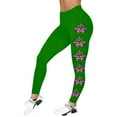 Leggings For Women Fashion Workout Out Leggings Christmas Print Color