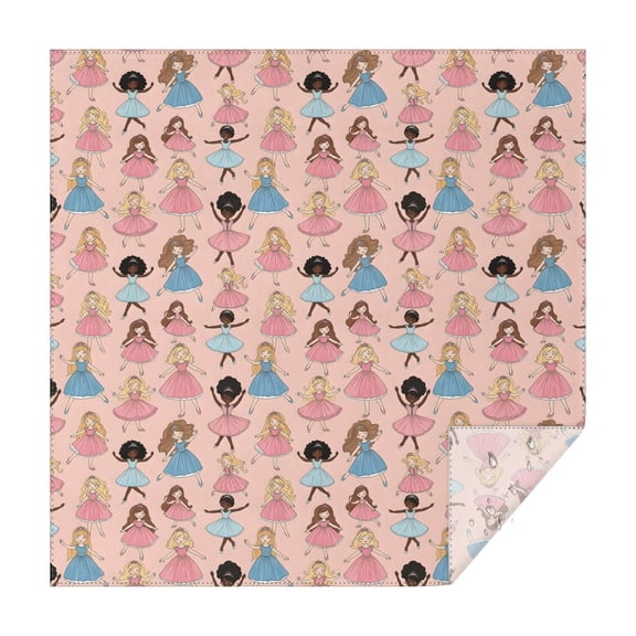 Colorful Princess Dance Pattern Square Tablecloth,Waterproof Square Table Cover,Wipeable Spillproof Washable Table Cover for Home Kitchen Party Decor 42"X42"(107x107cm)