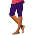 thumbnail image 1 of Leggings For Women Knee Length Capri Leggings Summer Cropped Casual Solid Comfy Capris Womens Pants, 1 of 5
