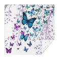 thumbnail image 1 of Purple Leaf Butterfly Pattern Square Tablecloth,Waterproof Square Table Cover,Wipeable Spillproof Washable Table Cover for Home Kitchen Party Decor 42"X42"(107x107cm), 1 of 6