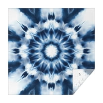 Blue Tie Dye Mandala Pattern Square Tablecloth,Waterproof Square Table Cover,Wipeable Spillproof Washable Table Cover for Home Kitchen Party Decor 42"X42"(107x107cm)