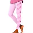 thumbnail image 1 of Leggings For Women Pink Ribbon Butterfly Print Breast Cancer Awareness 4-Way Stretch Casual Tummy Control Leggings, 1 of 5