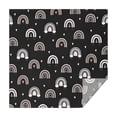 thumbnail image 1 of Black Boho Bohemia Rainbow Hearts Pattern Square Tablecloth,Waterproof Square Table Cover,Wipeable Spillproof Washable Table Cover for Home Kitchen Party Decor 60"x60"(152x152cm), 1 of 6