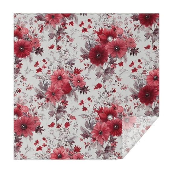 Pioneer Flower Floral Print Pattern Square Tablecloth,Waterproof Square Table Cover,Wipeable Spillproof Washable Table Cover for Home Kitchen Party Decor 42"X42"(107x107cm)