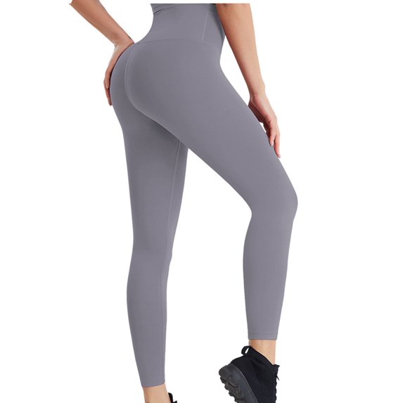 Leggings For Women Sevevn Women Solid Color Fashion Fallow Elastic Exercise Running Yoga Pants