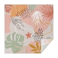 thumbnail image 1 of Orange Boho Plant Pattern Square Tablecloth,Waterproof Square Table Cover,Wipeable Spillproof Washable Table Cover for Home Kitchen Party Decor 42"X42"(107x107cm), 1 of 6