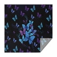 thumbnail image 1 of Black Blue Purple Butterfly Pattern Square Tablecloth,Waterproof Square Table Cover,Wipeable Spillproof Washable Table Cover for Home Kitchen Party Decor 42"X42"(107x107cm), 1 of 6