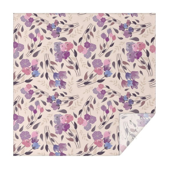 Pioneer Flower Floral Print Pattern Square Tablecloth,Waterproof Square Table Cover,Wipeable Spillproof Washable Table Cover for Home Kitchen Party Decor 60"x60"(152x152cm)