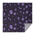 thumbnail image 1 of Purple Halloween Ghosts Skulls and Bats Square Tablecloth,Waterproof Square Table Cover,Wipeable Spillproof Washable Table Cover for Home Kitchen Party Decor 60"x60"(152x152cm), 1 of 6