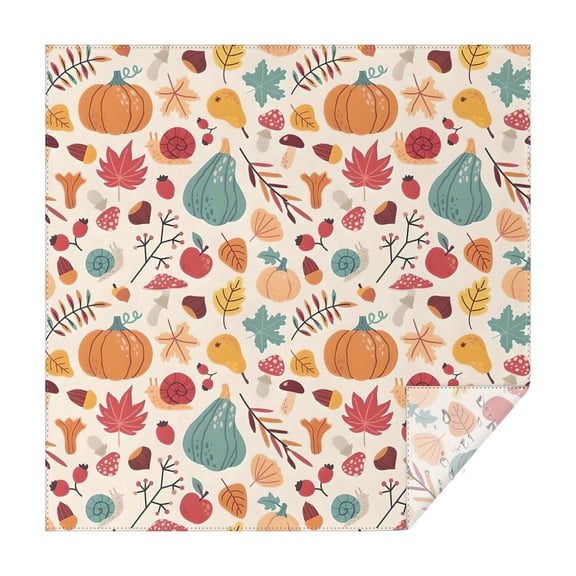 Fall Leaves Pumpkin Square Tablecloth,Waterproof Square Table Cover,Wipeable Spillproof Washable Table Cover for Home Kitchen Party Decor 60"x60"(152x152cm)