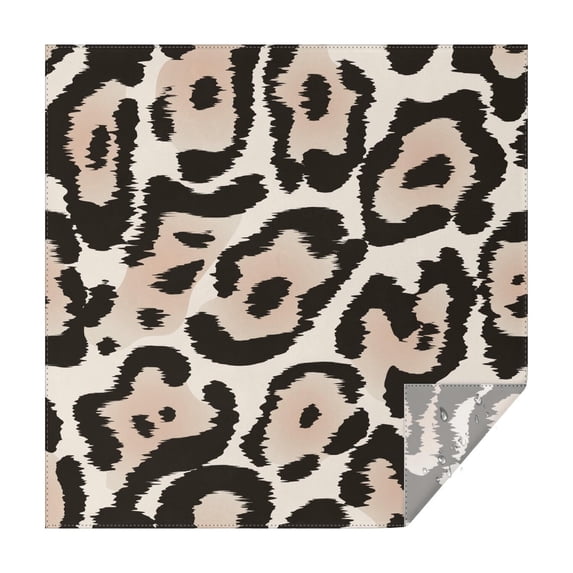 Beige and Black Leopard Pattern Square Tablecloth,Waterproof Square Table Cover,Wipeable Spillproof Washable Table Cover for Home Kitchen Party Decor 42"X42"(107x107cm)