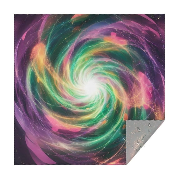 Colorful Spiral Pattern Square Tablecloth,Waterproof Square Table Cover,Wipeable Spillproof Washable Table Cover for Home Kitchen Party Decor 52"x52"(132x132cm)