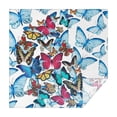 thumbnail image 1 of Butterfly Blue Pink Wing Pattern Square Tablecloth,Waterproof Square Table Cover,Wipeable Spillproof Washable Table Cover for Home Kitchen Party Decor 42"X42"(107x107cm), 1 of 6