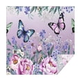 thumbnail image 1 of Purple Butterfly Flower Butterfly Pattern Square Tablecloth,Waterproof Square Table Cover,Wipeable Spillproof Washable Table Cover for Home Kitchen Party Decor 42"X42"(107x107cm), 1 of 6