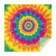 thumbnail image 1 of Yellow Tie Dye Spiral Pattern Square Tablecloth,Waterproof Square Table Cover,Wipeable Spillproof Washable Table Cover for Home Kitchen Party Decor 52"x52"(132x132cm), 1 of 6