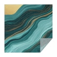 thumbnail image 1 of Teal Gold Marble Wave Pattern Square Tablecloth,Waterproof Square Table Cover,Wipeable Spillproof Washable Table Cover for Home Kitchen Party Decor 52"x52"(132x132cm), 1 of 6
