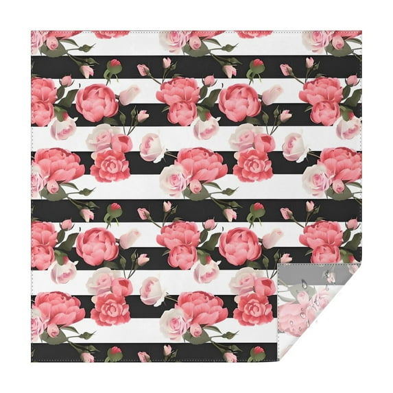 Pioneer Flower Floral Print Pattern Square Tablecloth,Waterproof Square Table Cover,Wipeable Spillproof Washable Table Cover for Home Kitchen Party Decor 60"x60"(152x152cm)