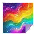 thumbnail image 1 of Colorful Tie Dye Wave Pattern Square Tablecloth,Waterproof Square Table Cover,Wipeable Spillproof Washable Table Cover for Home Kitchen Party Decor 60"x60"(152x152cm), 1 of 6