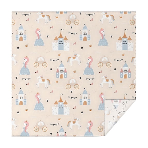 Minimalist Princess Pattern Square Tablecloth,Waterproof Square Table Cover,Wipeable Spillproof Washable Table Cover for Home Kitchen Party Decor 60"x60"(152x152cm)