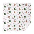 thumbnail image 1 of White Christmas Gingerbread Man Pattern Square Tablecloth,Waterproof Square Table Cover,Wipeable Spillproof Washable Table Cover for Home Kitchen Party Decor 52"x52"(132x132cm), 1 of 6