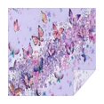 thumbnail image 1 of Purple Butterfly Flower Pattern Square Tablecloth,Waterproof Square Table Cover,Wipeable Spillproof Washable Table Cover for Home Kitchen Party Decor 42"X42"(107x107cm), 1 of 6