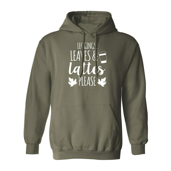 Leggings, Leaves & Lattes Please Adult Hooded Sweatshirt