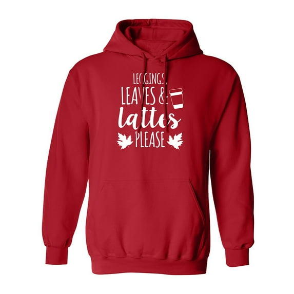 Leggings, Leaves & Lattes Please Adult Hooded Sweatshirt