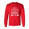 thumbnail image 1 of Leggings, Leaves & Lattes Please Adult Long Sleeve T-shirt, 1 of 3
