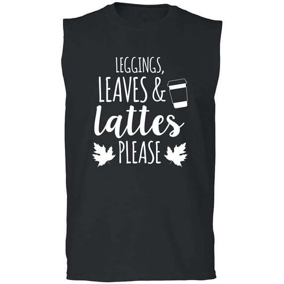 Leggings, Leaves & Lattes Please Adult Sleeveless Tee