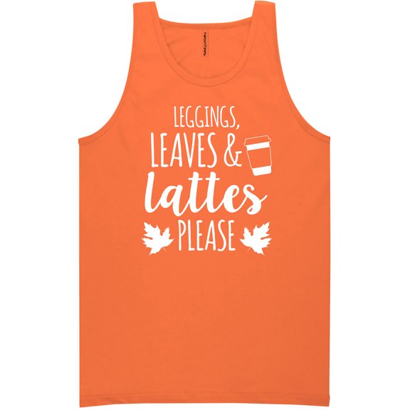 Leggings, Leaves & Lattes Please Neon Tank Top