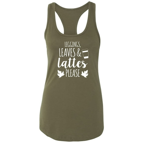 Leggings, Leaves & Lattes Please Racerback Tank