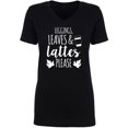 thumbnail image 1 of Leggings, Leaves & Lattes Please Womens V-Neck T-Shirt, 1 of 2