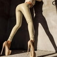 thumbnail image 1 of Leggings Plus Size Black Leather PU Leggings Women High Waist Pants Women x 1 I1Y1, 1 of 8