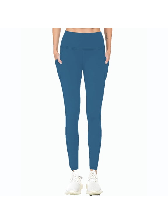 Leggings With Pockets For Women Solid Color Casual High Waist Yoga Long Pants Base Layer With Two Side Pockets For Everyday Comfort And Storage Leggings For Women Tummy Control