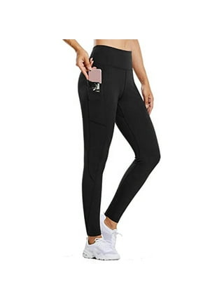 Evago Women's Fleece Lined Leggings Water Resistant Winter Warm Thermal  Hiking Pants Running Workout Yoga Tights With Pockets