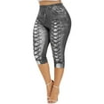 thumbnail image 1 of Leggings Sport Women Fitness Print High Waist Capris Cropped Slim-Leg Leggings, 1 of 4