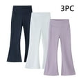 thumbnail image 1 of Leggings Toddler Girl 3pc Girl's High Waisted Flare Leggings Yoga Pants Boot Cut Dance Casual Activewear Kids Bell Bottoms Pants Multicolor 3Y, 1 of 9