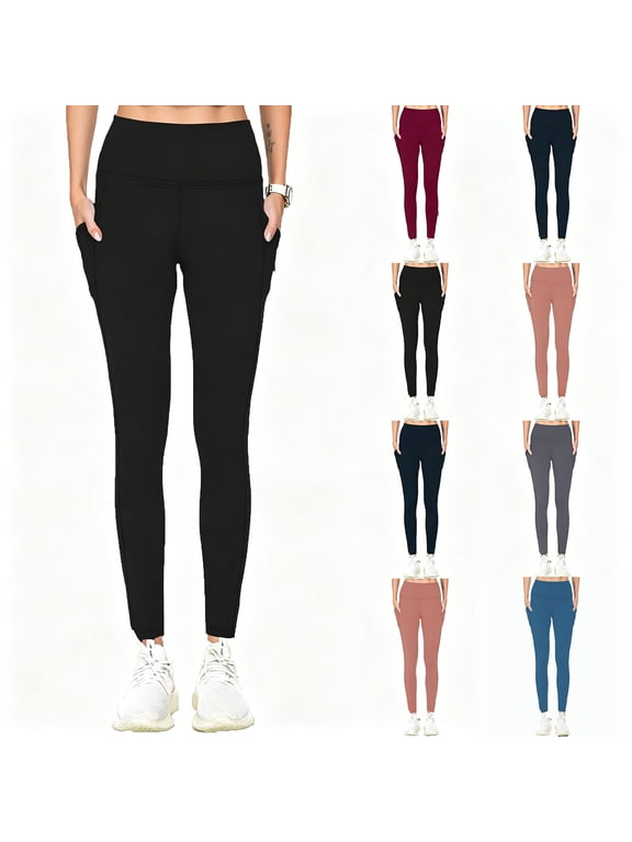 Leggings With Pockets For Women Sevevn Women's Soft Cargo Hiking Gym Full Length Legging with Pockets